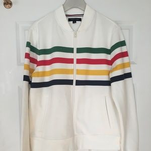 Tommy Hilfiger Stripe Zip Up Sweater MEDIUM